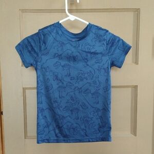 Blue Dinosaur Print Kids T-Shirt